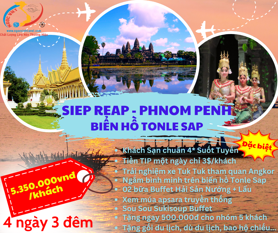 TOUR LỄ 30/4, CAMPUCHIA - WAT PUTKIRI - BOKOR - SIHANOUK VILLE - PHNOM PENH