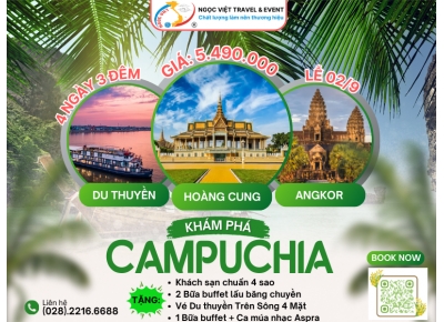 TOUR CAMPUCHIA - SIEM REAP - PHNOMPENH - LỄ 02/09 - XE LIMOUSINE